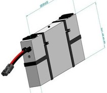 CAD concept of the go-kart battery pack.